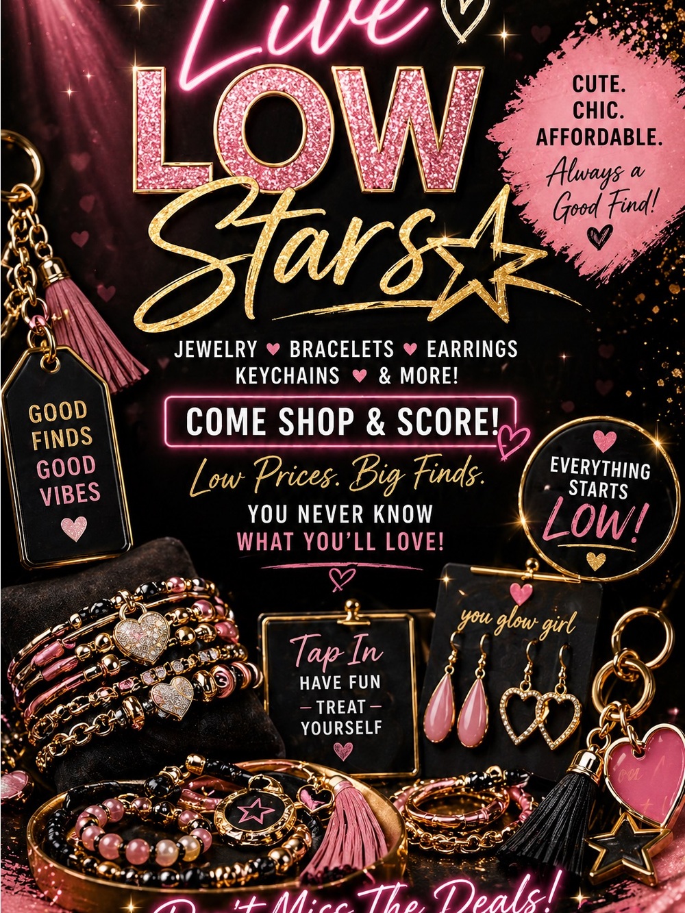 Live Low Stars Fashion Jewelry